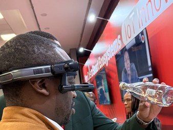 An AR headset demo for IoT inspection at an innovation event